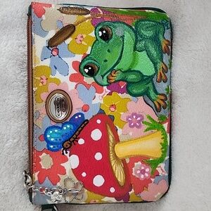 SOLD Coach Multicolor Frog and Mushroom Wallet